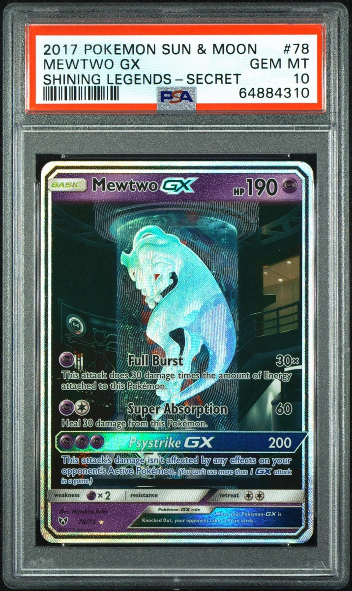 Mewtwo Pokémon TCG Shining Legends Secret Rare Individual