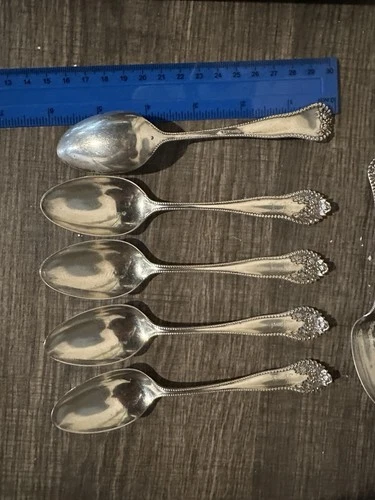 Pair Gorham LANCASTER Sterling Silver Table Spoons, Monogram