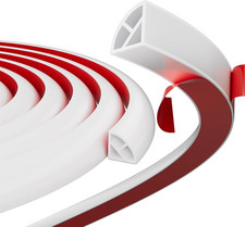 Flexible Peel and Stick Silicone Quarter Round Molding, 118 Inch Trim