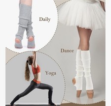 3 pair Women Ballet Yoga Socks Toeless Training Dance Knit Winter Leg Warmers