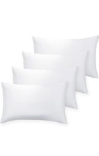 12 x 20 Throw Pillow Insert - Pack of 4 White, Down Alternative Pillow Insert...