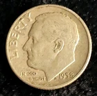 1958D Roosevelt Dime Silver