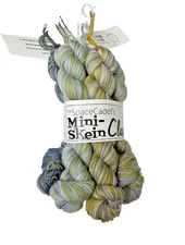 SPACE CADET YARN -Blue/Green Mini-Skein Club - 5 Great mini  - total 100 grams!