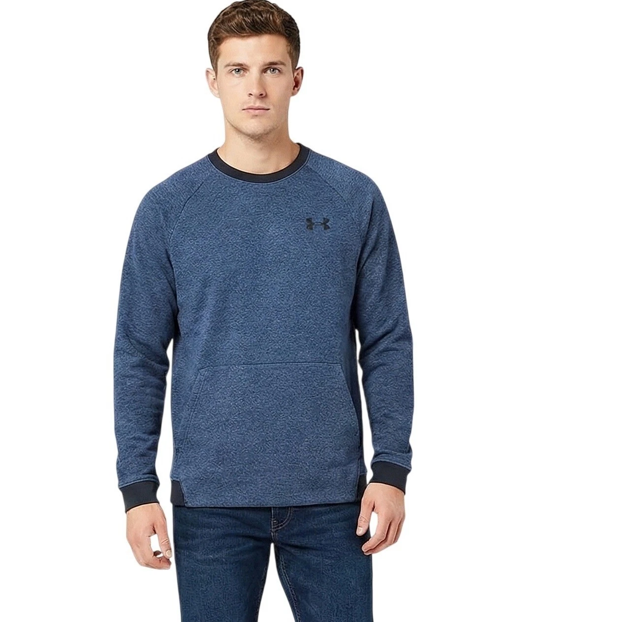 Under Armour Sweater Mens Small Blue Crewneck Long Sleeve Outdoor Layers Shirt