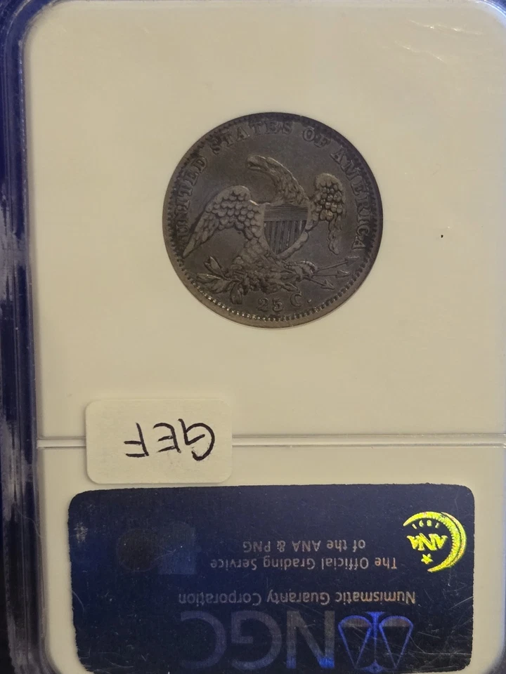 1835 Capped Bust quarter, NGC VF25 Old holder - Image 2 of 4