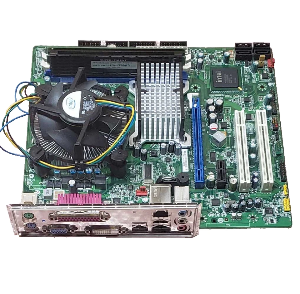 Intel DG41TX uATX LGA 775 motherboard, 3.0 GHz C2D E8400 CPU 8GB DDR3 I/O shield - Image 2 of 4