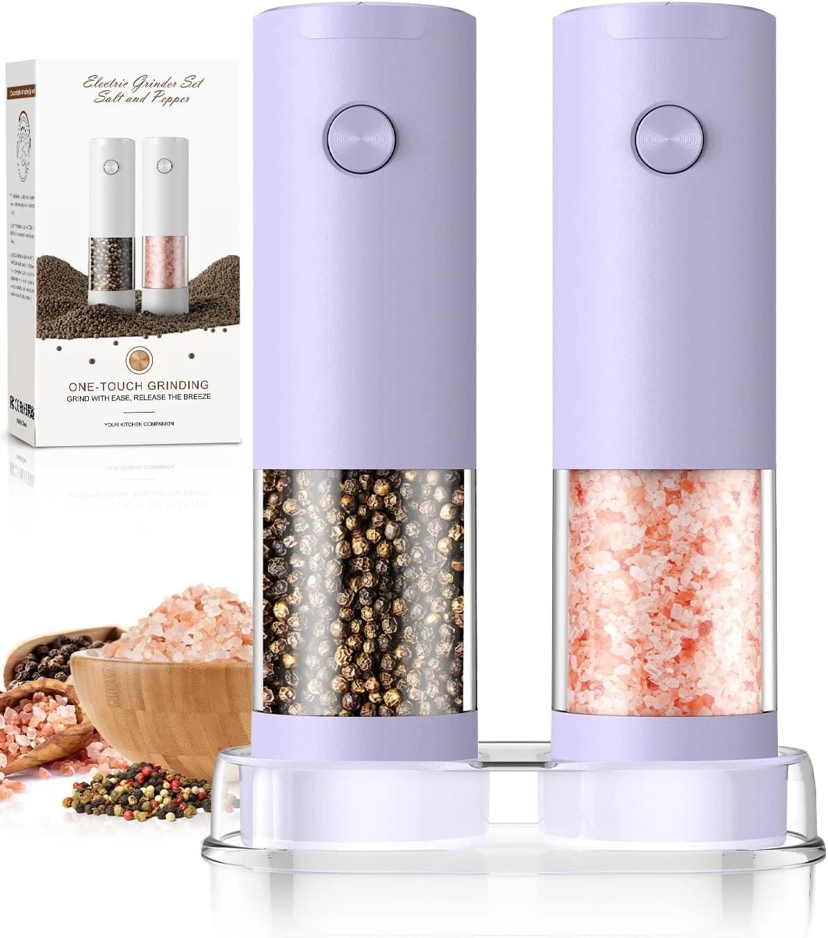 Electric Salt and Pepper Grinder Set Automatic Battery Pepper Mill Shakers....
Opens in a new window