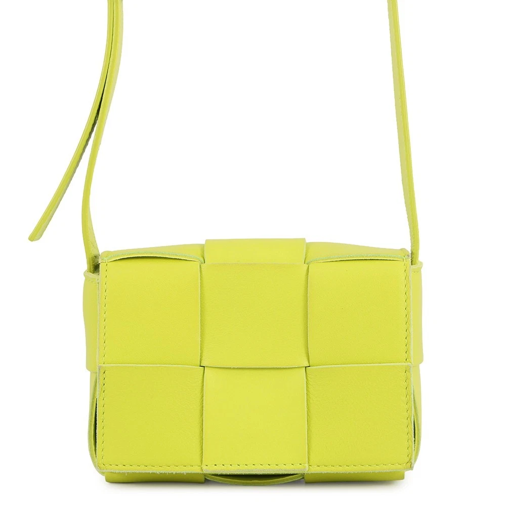 Bottega Veneta — Bottega Veneta Candy Cassette Mini Shoulder Bag Lambskin Acid kiwi 666688