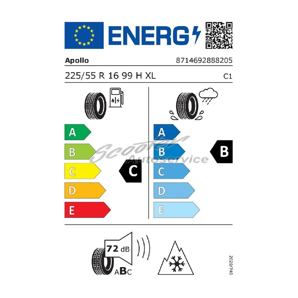 Winter-Reifen 225/55R16 99H Apollo Aspire XP Winter 3PMSF XL | 11788 - Bild 2 von 4