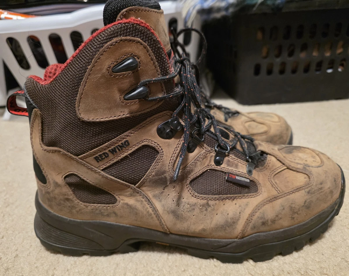 Red Wing Mens steel toe Hiking Boots Brown Leather Vibram Sole US 8.5 D #6674 Red Wing 6674 Mens Size 11 EE True Hiker 6 main image 3