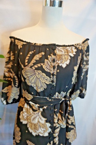 BARDOT Jessa Paisley Print Maxi Dress Sz 6 Black BNWT Party Cocktail Gypsy Boho - Picture 5 of 11
