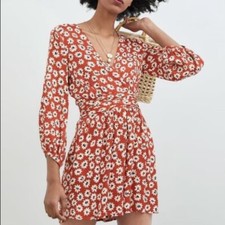 Zara Red Floral Romper Size Medium