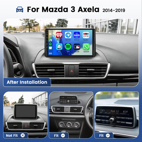 For Mazda 3 Axela 2013-2016 Android14 CarPlay Car Stereo Navi Head Unit GPS 128G - Picture 2 of 18