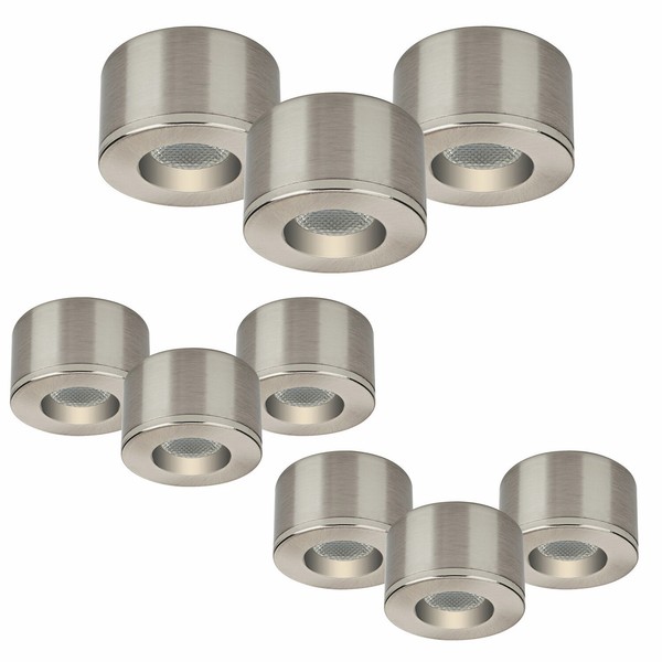 Led MöBelleuchte 9X Aufputz + Einbau MöBel Einbau Spots Led 230V IP44 Dimmbar-image