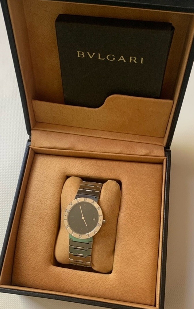 BVLGARI WATCH BB30SSD Black Dial Stainless Steel Quartz Swiss Made