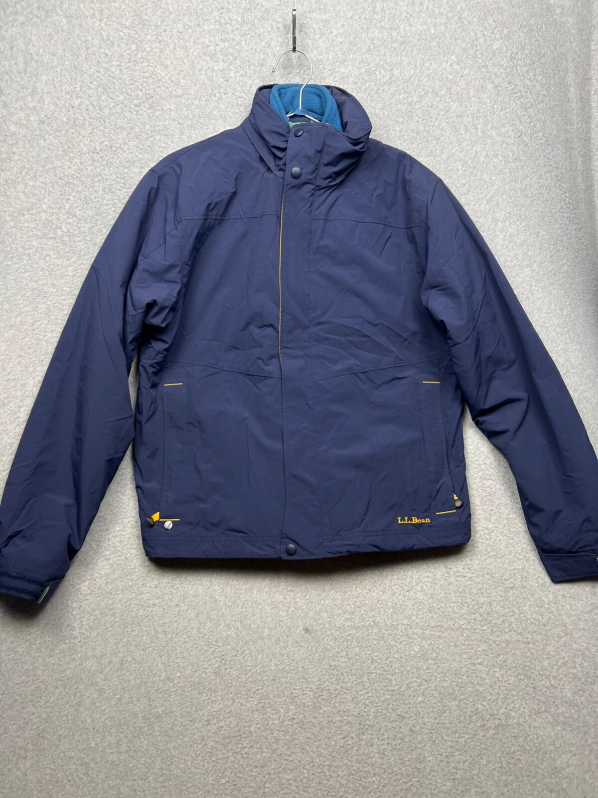 LL Bean Mens Snow Nylon Ski Jacket Coat Fleece Liner Sweater S Unisex 2 Piece