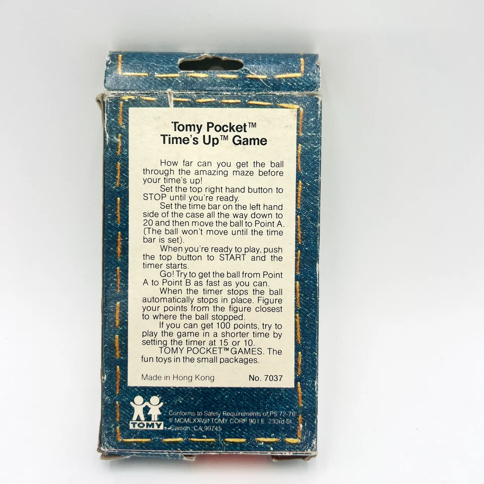Vintage TOMY Time's Up Pocket Game 1975 Hand Held Skill Maze Timer Game - Image 2 of 4