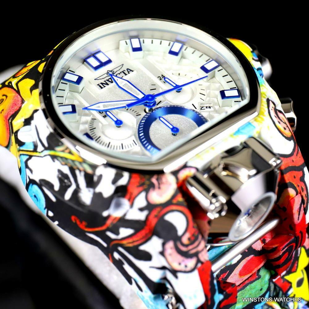 Invicta Reserve Bolt Zeus Magnum Graffiti Steel Blue Swiss Mvt