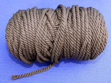 VINTAGE OPEN MACRAME CRAFT CORD /Twisted String - BROWN - Extra Large Roll Craft