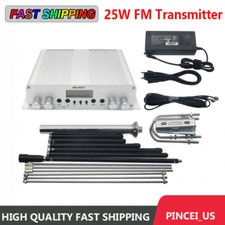 25W HD-02ST Professional FM Transmitter Stereo PLL Broadcast Radio Station pe66