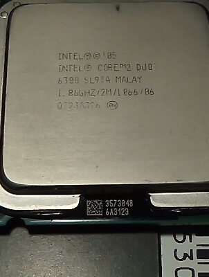 Intel Core 2 Duo 6300 1.87GHz,2M,1066MHz, 2-Core LGA775  CPU, SL9TA