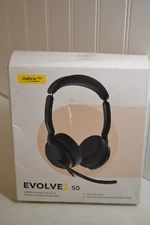Jabra Evolve2 50 Wired Stereo Headset - with AirComfort Technology,...