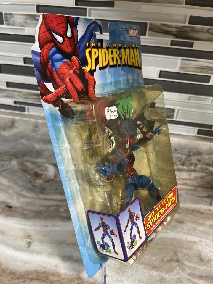 Toy Biz Battle Action Spider-Man 2005 W Spider Tracer Launcher New In Package - Изображение 3 из 4