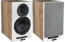 Elac UBR62-W 6-1/2” Uni-Fi Reference Bookshelf Speakers - White with Oak (Pair)