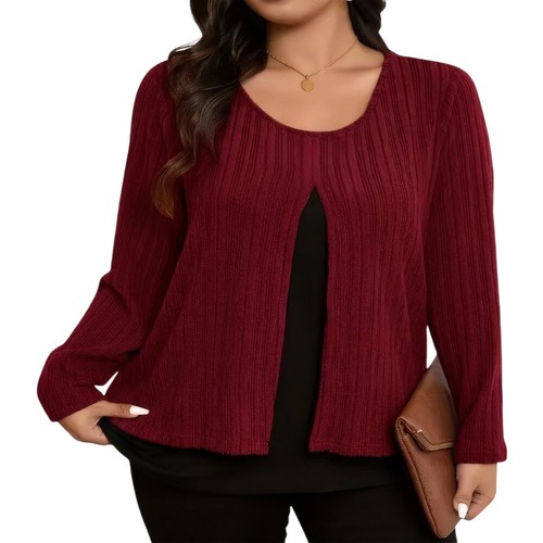 Plus Size Women Long Sleeve Holiday T-Shirt Tops Ladies Casual Blouse Pullover - Picture 12 of 16