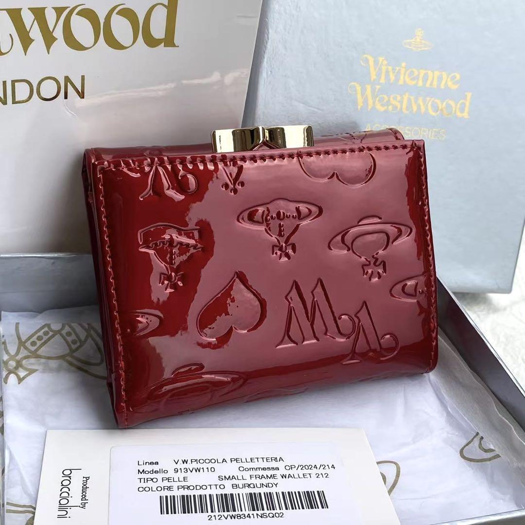 ★ VIVIENNE WESTWOOD ★ ORBロゴ がま口財布 Vivienne Westwood Gamaguchi Trifold Wallet Color Red orb