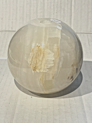 NUEVO STOCK ANTIGUO ~ Lámpara de bola de ónix de 3,5" de diámetro Lámpara de ruptura espaciadora parte-color crema - Imagen 2 de 3