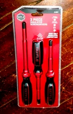 Doyle 3pc Insulated Screwdrivers: Phillips, Slotted & ECX - Item #64861