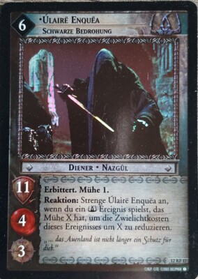 Ulaire Enquea Black Threat 12RF17 - Rare Foil Lord of the Rings 