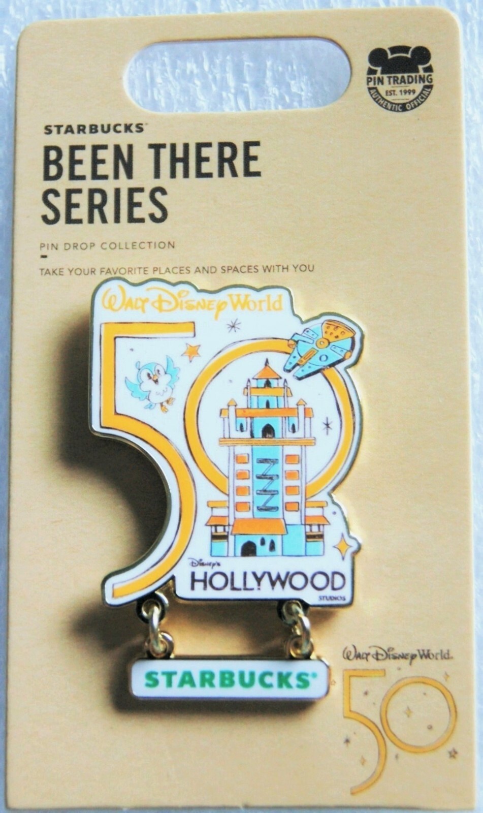 DISNEY WORLD 50th ANNIVERSARY STARBUCKS HOLLYWOOD STUDIOS BEEN THERE SERIES PIN