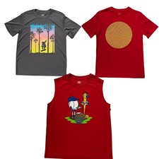 Wonder Nation-Athletic Works Boys T-Shirts Size 8 Multicolor Short Sleeves Tops