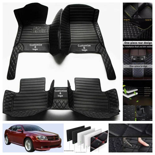 For Dodge Avenger 2007-2014 Car Floor Mats PU Leather Auto Liners Waterproof - Imagen 4 de 39