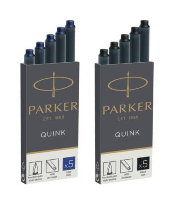 Parker Tintenpatrone Großraum Quink auswaschbar für Füllhalter 5 Patronen