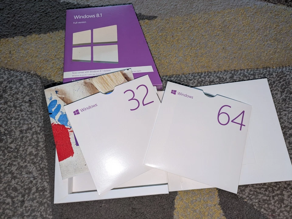 Microsoft Windows 8.1 Pro Full UK Retail boxed 64 & 32 bit DVD,s - Image 2 of 2