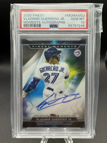 2020 Topps Finest Finest Moments Autographs MOMA-VGJ Vladimir Guerrero Jr PSA 10