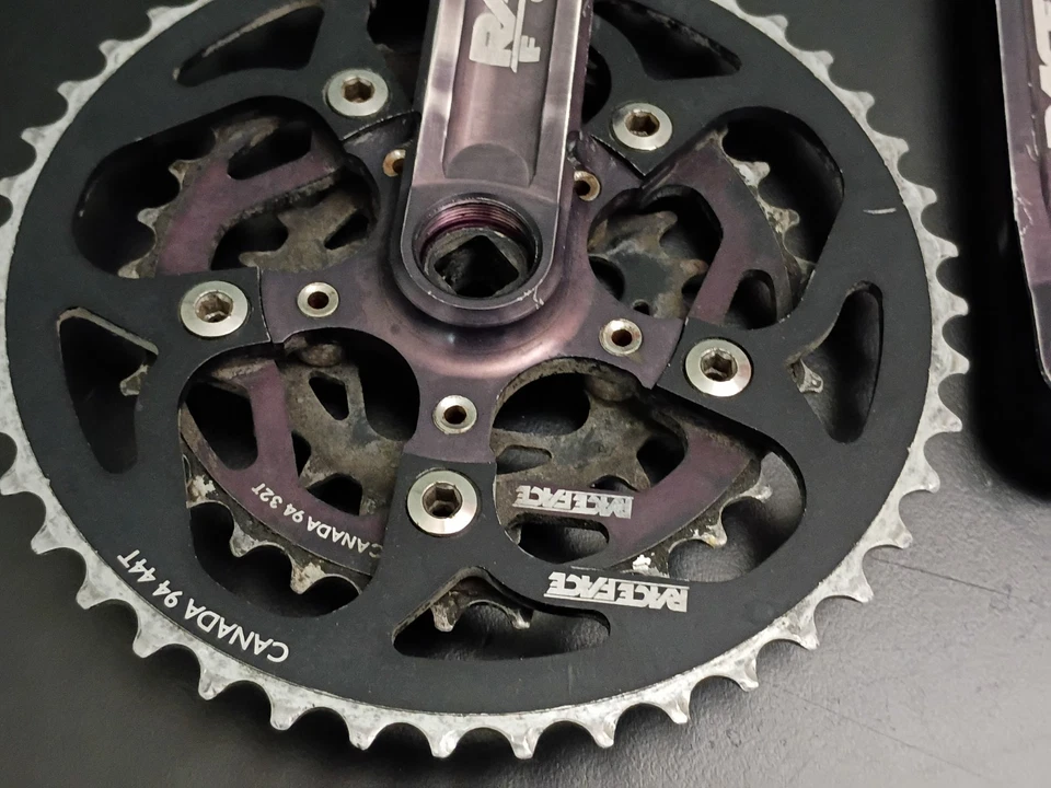 Vintage RACE FACE Turbine Forged Crankset 175mm 44/32/22 Chainrings MTB - Image 3 of 4