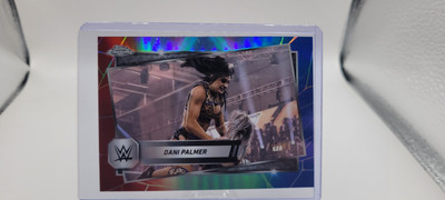 2025 Topps WWE Chrome DANI PALMER Blue And Red Parallel 47/85 Mega Box Exclusive