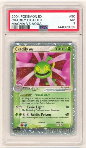 Pokemon Team Magma vs Team Aqua Cradily ex #90 [PSA 7]