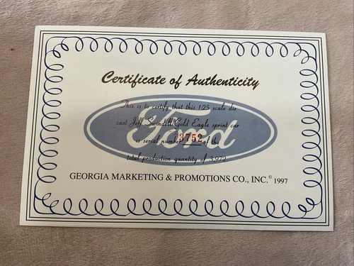 GMP 1997 Jeff Swindell #7TW Gold Eagle Leak 1/25 Scale Sprint Car - Picture 10 of 10