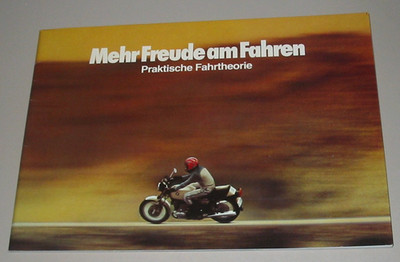 Handbuch Mehr Freude am Fahren Praktische Fahrtheorie BMW Motorrad Stand 1989!