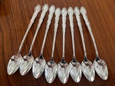 8 Oneida Ltd 1881 Rogers Flirtation Silverplate 1959 Ice Tea Spoons