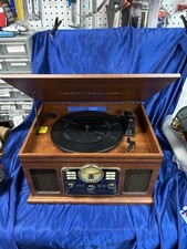 Victrola 6-in-1 Bluetooth CD Player Turntable VTA-200B-FOA Used, No RC 2307
