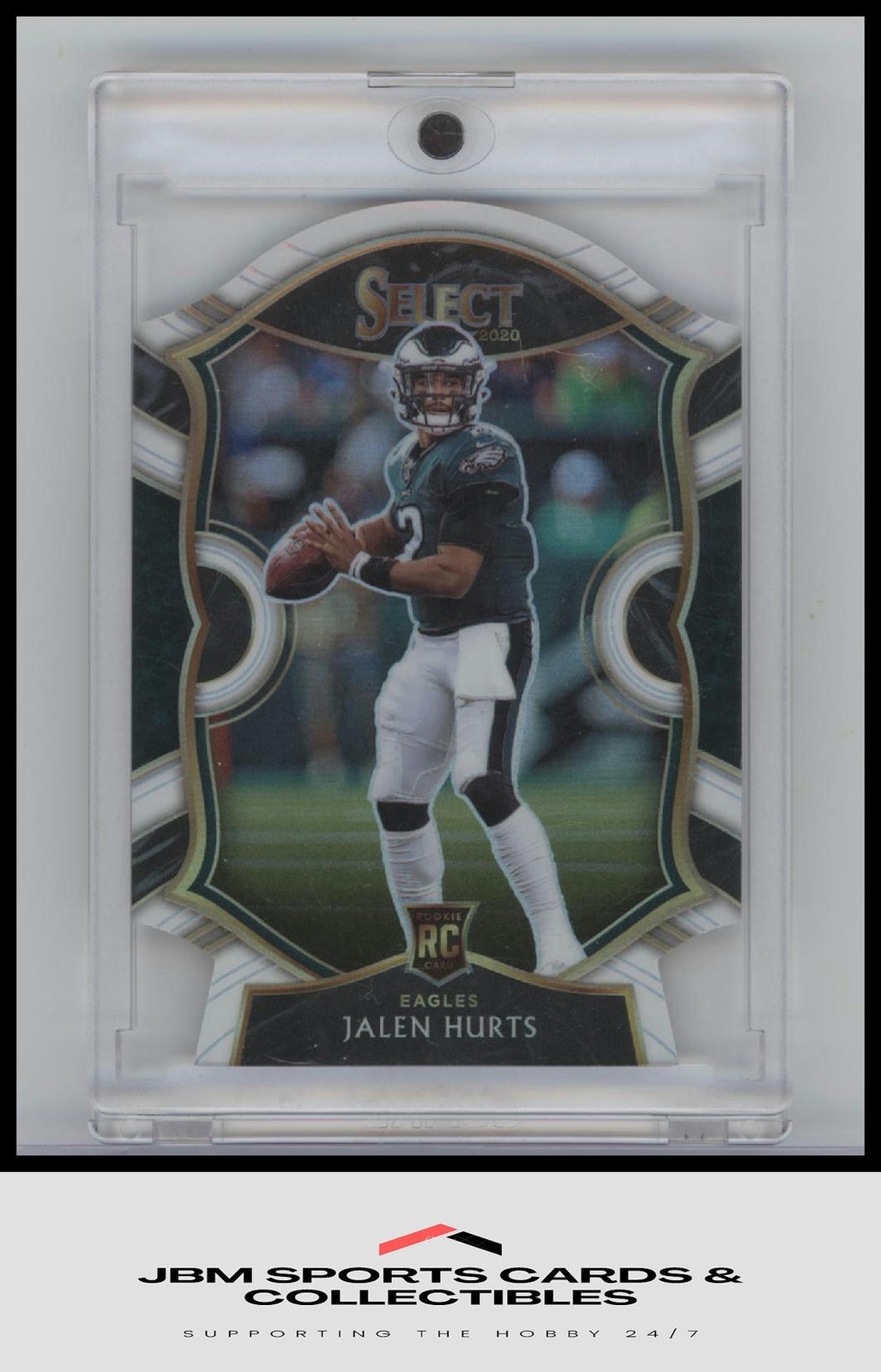 2020 Panini Select #50 Jalen Hurts White Prizm Die Cut RC