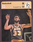 PODOLOFF CUP Basketball Kareem Abdul-Jabbar Lakers 1978 SPORTSCASTER CARD #30-12
