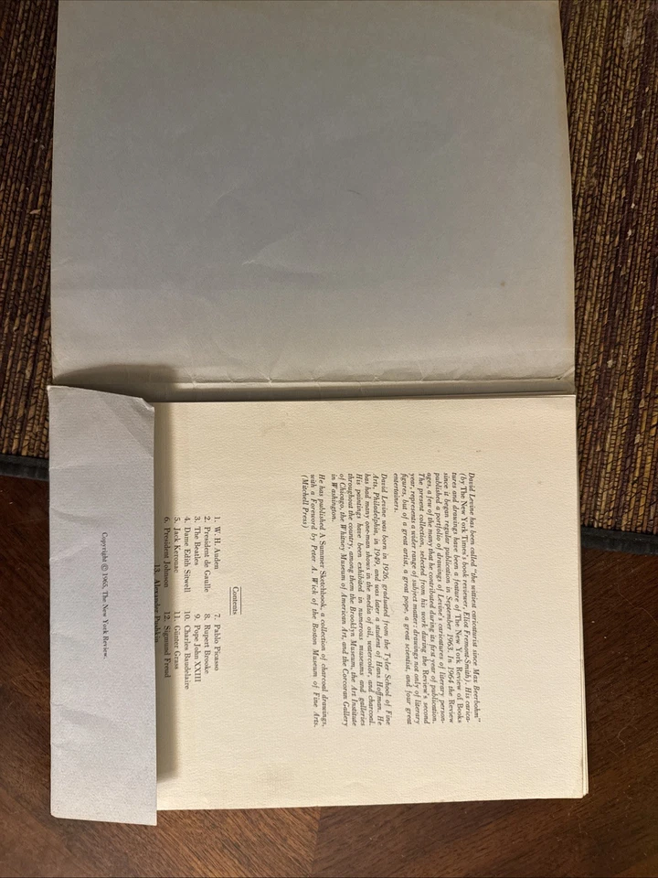 1965 David Levine Album Portfolio 13 Litho  Cartoons Beatles Picasso Kerouac - Image 2 of 3