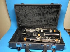 Vintage Made in WEST GERMANY Black Resin Clarinet w/Case #64908